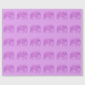 Langwerpolifant - amethyst paars cadeaupapier (Vlak)