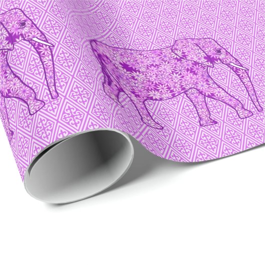 Langwerpolifant - amethyst paars cadeaupapier (Rol Hoek)