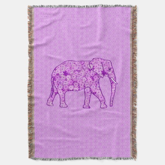 Langwerpolifant - amethyst paars deken (Voorkant Verticaal)