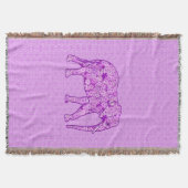 Langwerpolifant - amethyst paars deken (Voorkant)