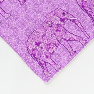 Langwerpolifant - amethyst paars fleece deken
