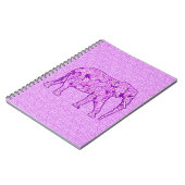 Langwerpolifant - amethyst paars notitieboek (Linkerzijde)
