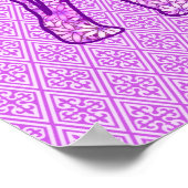 Langwerpolifant - amethyst paars poster (Hoek)