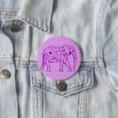 Langwerpolifant - amethyst paars ronde button 7,6 cm (In situ)