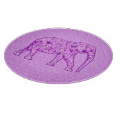 Langwerpolifant - amethyst paars snijplank (Hoek)