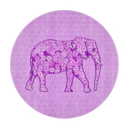 Langwerpolifant - amethyst paars snijplank (Voorkant)