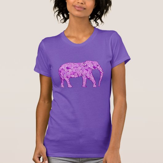 Langwerpolifant - amethyst paars t-shirt (Voorkant)