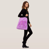 Langwerpolifant - orchidee en magenta crossbody tas (Op model)