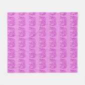Langwerpolifant - orchidee en magenta fleece deken (Voorkant (Horizontaal))