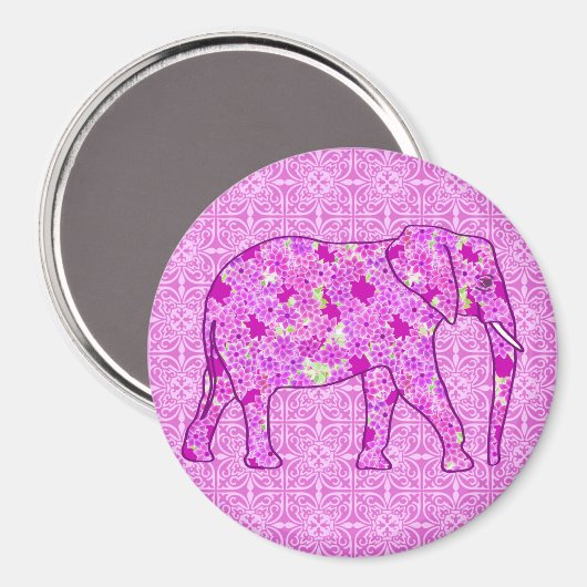 Langwerpolifant - orchidee en magenta magneet (Voorkant / Achterkant)