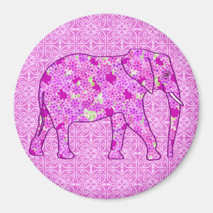 Langwerpolifant - orchidee en magenta magneet