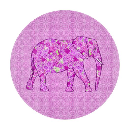 Langwerpolifant - orchidee en magenta snijplank (Voorkant)