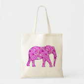 Langwerpolifant - orchidee en magenta tote bag (Voorkant)