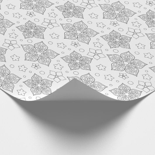 Langwerppatroon zwart en witte kleur, cadeautwrap cadeaupapier (Hoek)