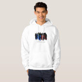 Langwerpscheurtjes in het donker hoodie (Voorkant volledig)