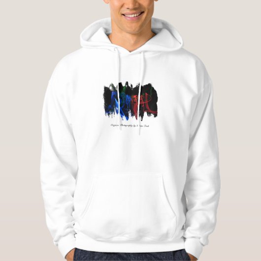 Langwerpscheurtjes in het donker hoodie (Voorkant)