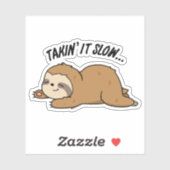 Langzaam Aan Funny Luiaard Pun Sticker (Vel)