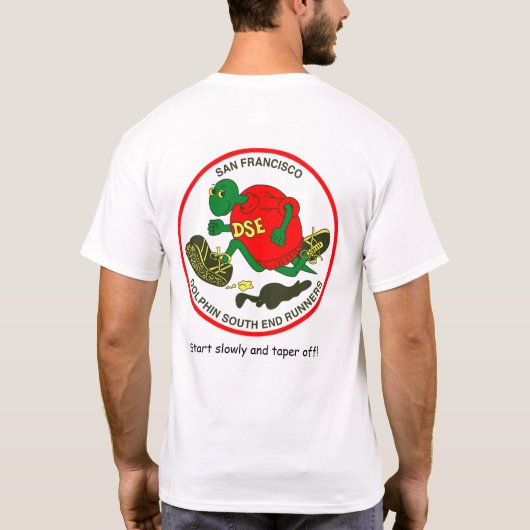 langzaam beginnen en afbouwen! T-shirt (Achterkant)