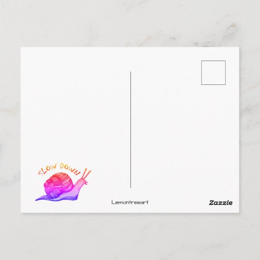 Langzaam briefkaart (Achterkant)