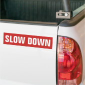 Langzaam Bumpersticker (Op Truck)