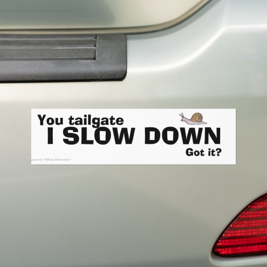 Langzaam Bumpersticker (Op auto)