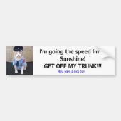 Langzaam! Bumpersticker (Voorkant)