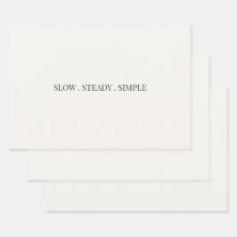 Langzaam Eenvoudig Minimalistisch Inpakpapier Vel