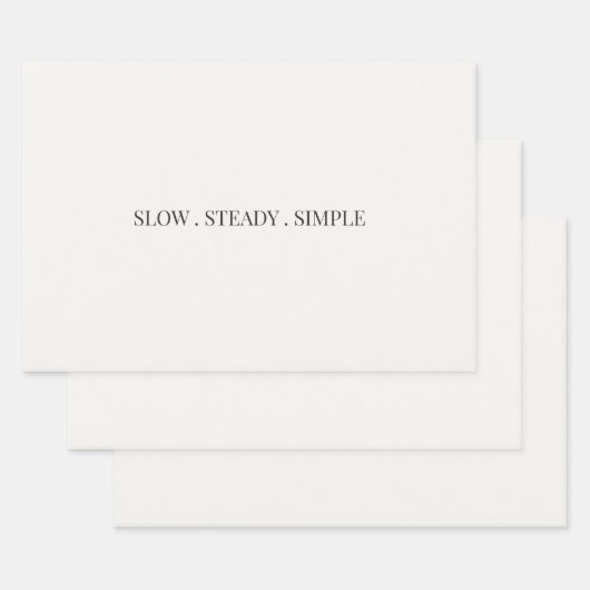Langzaam Eenvoudig Minimalistisch Inpakpapier Vel (Set)