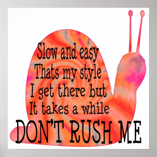 langzaam en gemakkelijk poster (Voorkant)