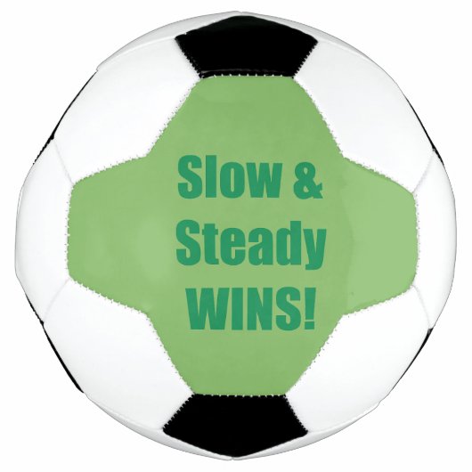 Langzaam en gestaag WINT! Voetbal (Voorkant)