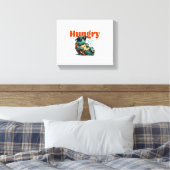 Langzaam en hongerig - Cool Turtle Canvas Afdruk (Insitu (Slaapkamer))