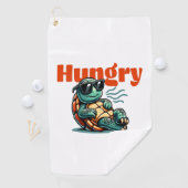 Langzaam en hongerig - Cool Turtle Golfhanddoek (Insitu)
