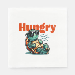 Langzaam en hongerig - Cool Turtle Servet