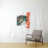 Langzaam en hongerig - Cool Turtle Wandkleed (In Situ (horizontaal))