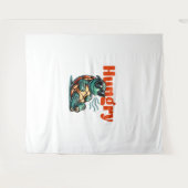 Langzaam en hongerig - Cool Turtle Wandkleed (Voorkant (horizontaal))