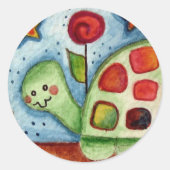 "Langzaam en kalm" Ronde Sticker (Voorkant)