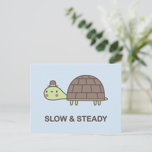 Langzaam en ononderbroken briefkaart (Staand voorkant)