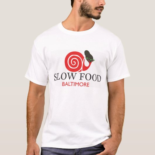 Langzaam eten Katoen T Shirt (Voorkant)