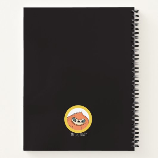 Langzaam - Funny Sloth Notitieboek (Achterkant)