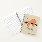 Langzaam - Funny Sloth Notitieboek (Binnen)