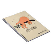 Langzaam - Funny Sloth Notitieboek (Rechterzijde)