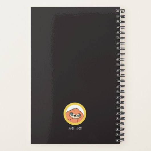 Langzaam - Funny Sloth Planner (Achterkant)