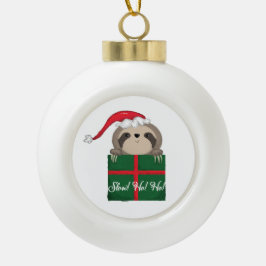 Langzaam! Ho! Ho! luiaard Keramische Bal Ornament