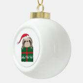 Langzaam! Ho! Ho! luiaard Keramische Bal Ornament (Rechts)