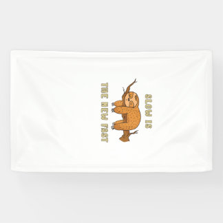Langzaam is de nieuwe snel - ontspannen en grappig spandoek