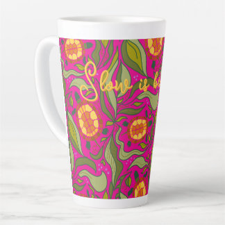 Langzaam is Mooi Zeggen Roze Schildpad Patroon Latte Mok