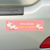 Langzaam Kinder Bumpersticker aan boord (Op auto)