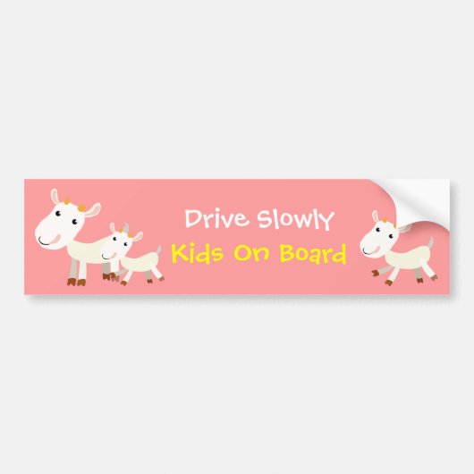 Langzaam Kinder Bumpersticker aan boord (Voorkant)