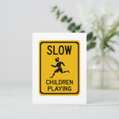 Langzaam - Kinderen die spelen, het Teken van de W Briefkaart (Staand voorkant)