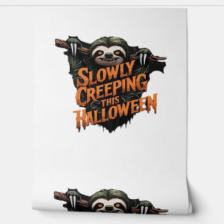 Langzaam Kropen Deze Halloween - Griezelige Luiaar Behang